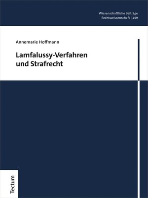cover image of Lamfalussy-Verfahren und Strafrecht